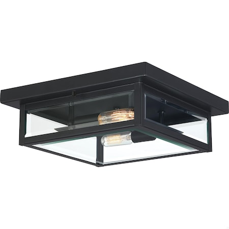 Quoizel Westover 2-Light Earth Black Outdoor Flush Mount WVR1612EK